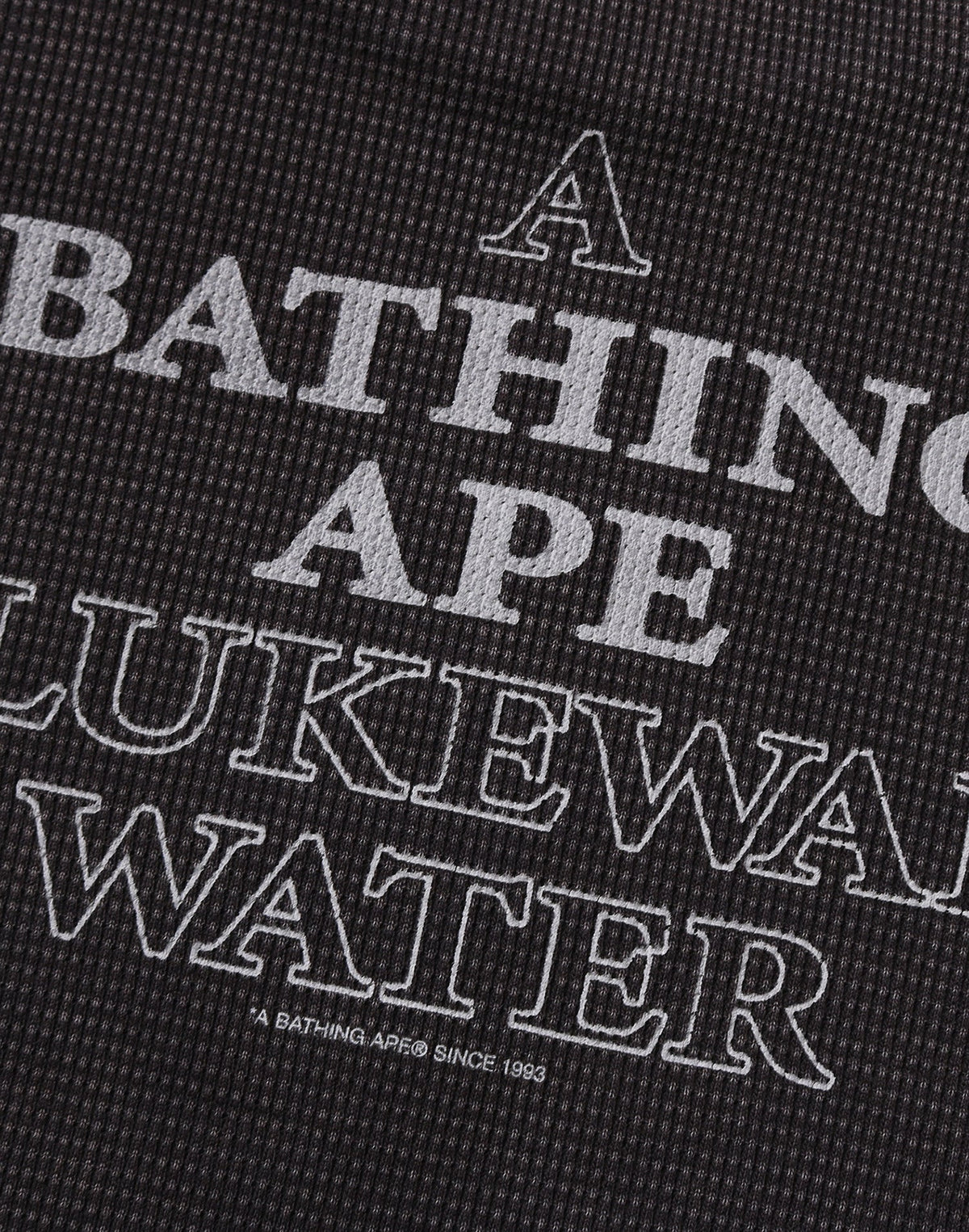 HEAVY WASHED BAPE MILITARY GRAPHIC RELAXED FIT LS TEE MENS