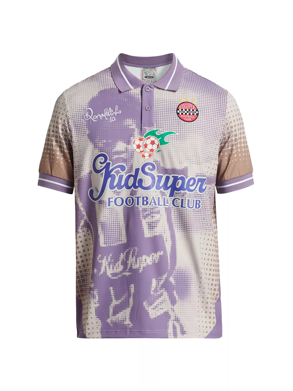 KidSuper X Ronaldinho Soccer Jersey 'Cream/Blue'