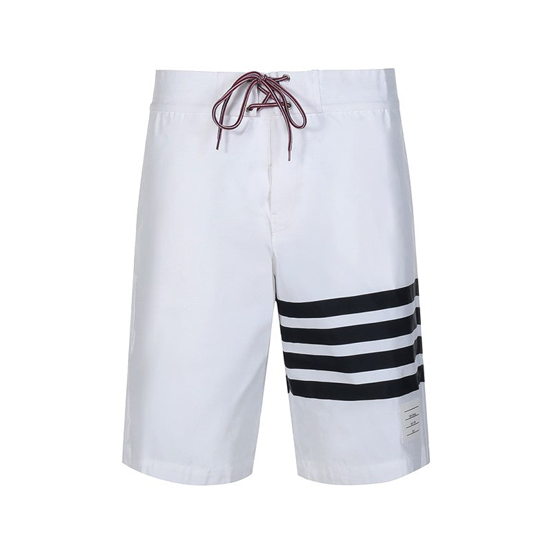 Thom Browne Style Four-Bar Sweatpants