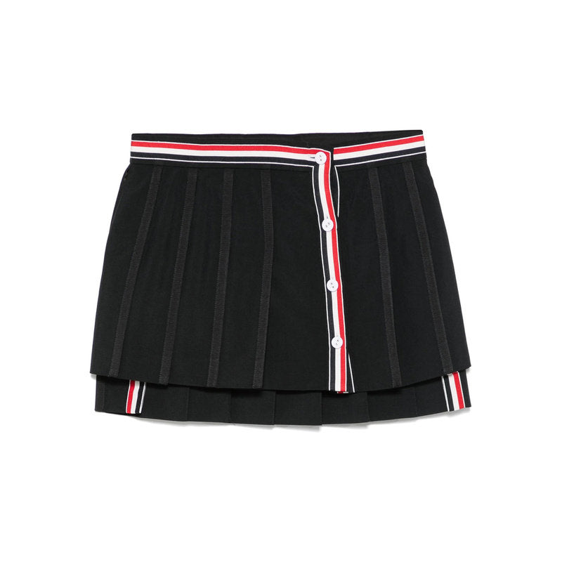 Women's Grosgrain-Trim Pleated Mini Skirt | Thom Browne