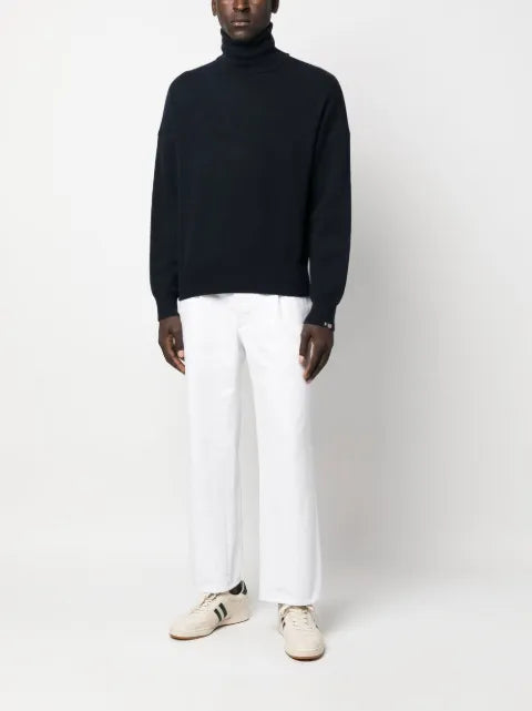 extreme cashmere roll neck knitted jumper