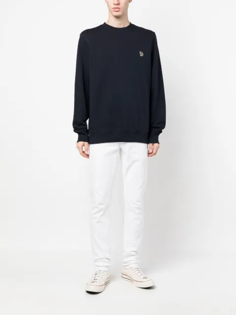PS Paul Smith Zebra-patch organic cotton sweatshirt