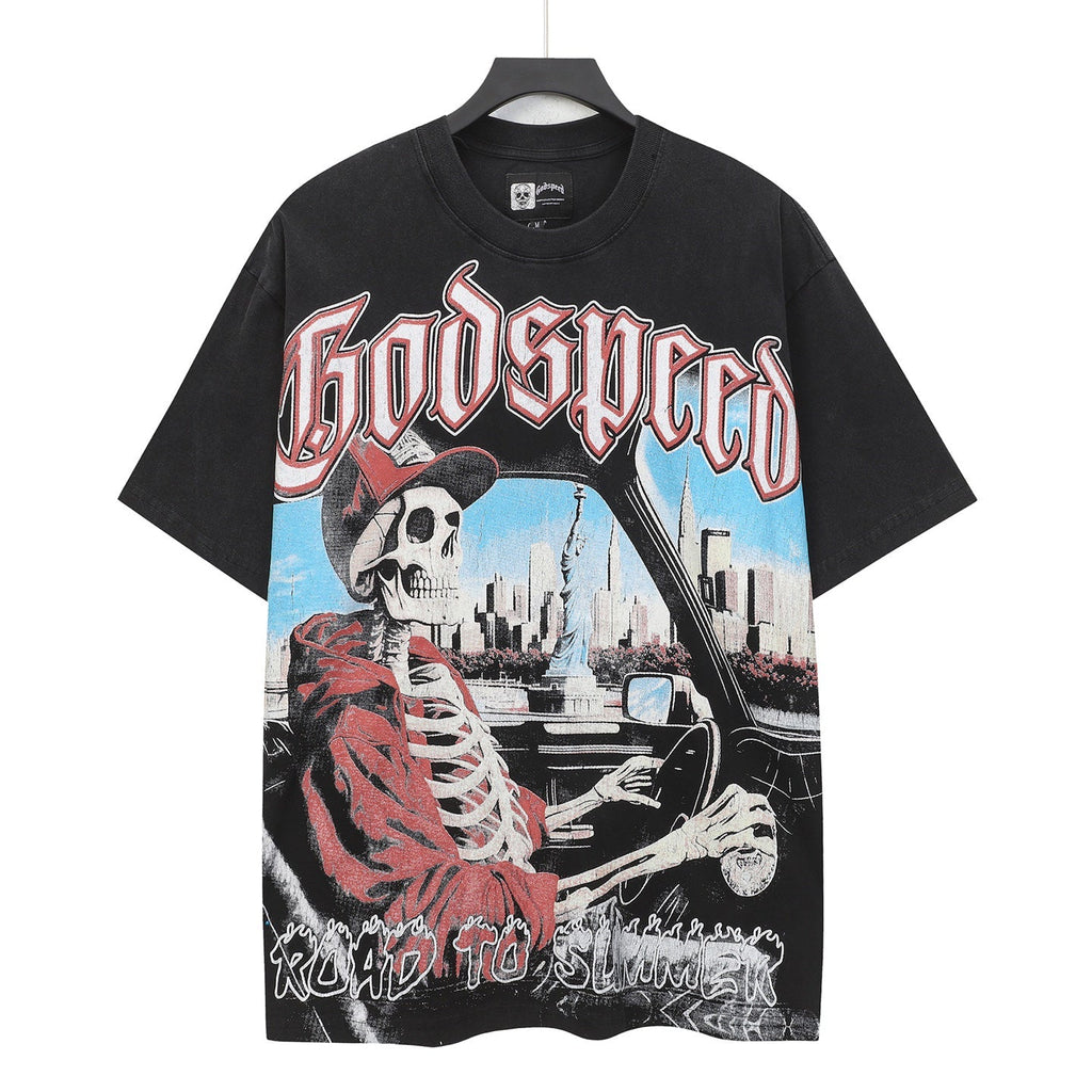 Godspeed Road To Summer Short Sleeve Tee (Washed Black)