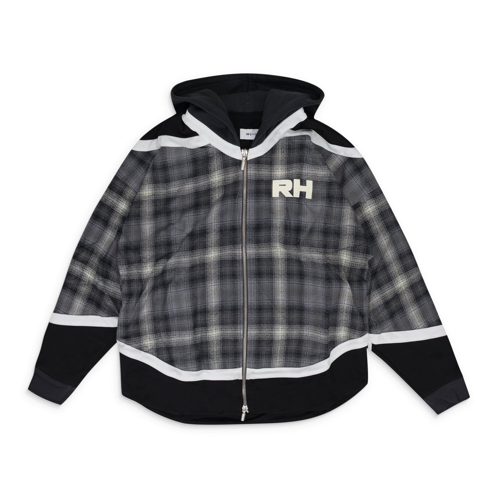 Grey Hockey Zip-UP Hoodie