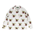 White Cherub Long Sleeve Button-Up Shirt
