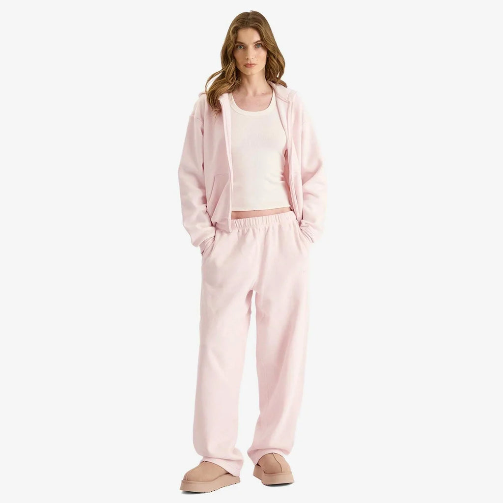 SKIMS Cotton Fleece ZIp Up Barely Pink