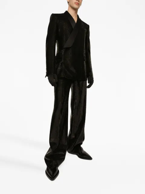 Dolce & Gabbana single-breasted sequin blazer