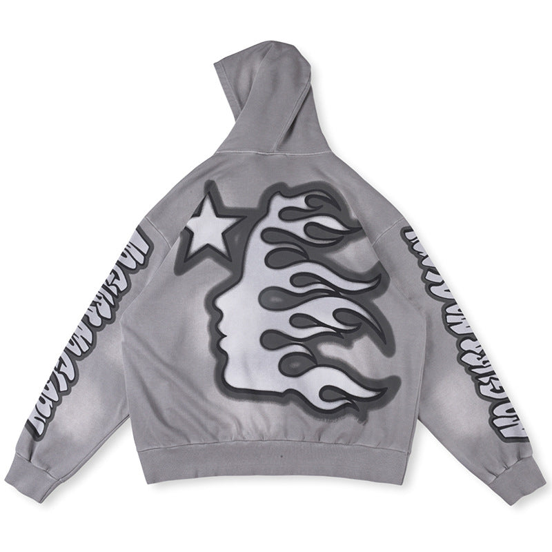 HELLSTAR Bulldog Air Brush Zip Up Hoodie