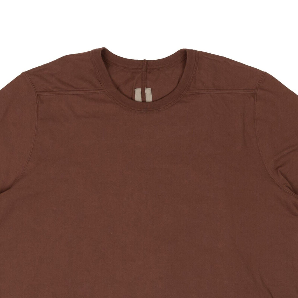 Rick Owens Throat Cotton Level Short Sleeve T-Shirt - Brown