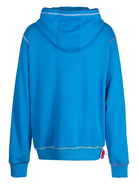 Mostly Heard Rarely Seen 8-Bit Sitting Sideways graphic-print cotton hoodie