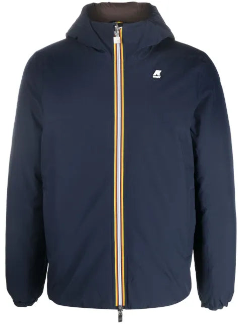 K-Way R&D reversible logo-appliqué down jacket