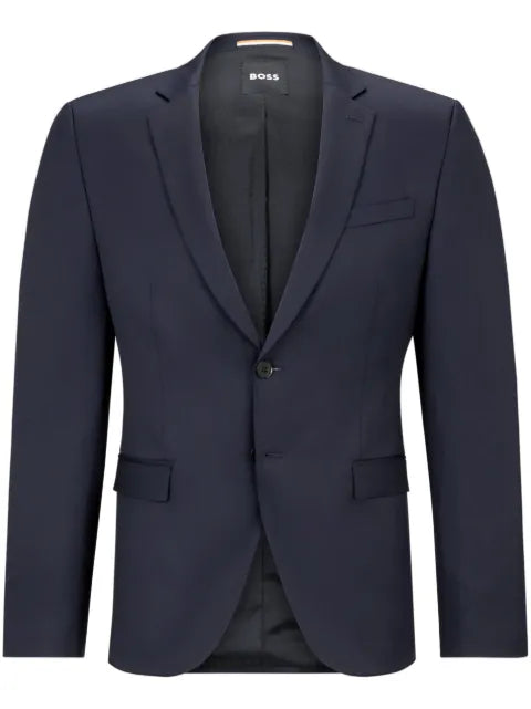 BOSS virgin-wool single-breasted blazer