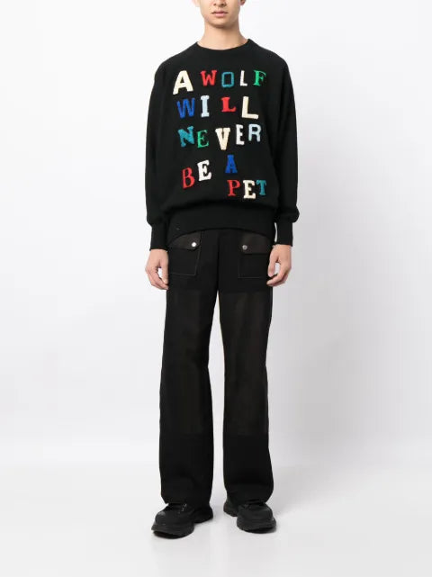 Undercover patch-lettering cotton sweatshirt