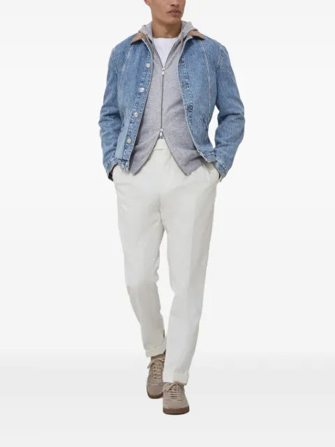 Brunello Cucinelli front-zip cashmere hoodie