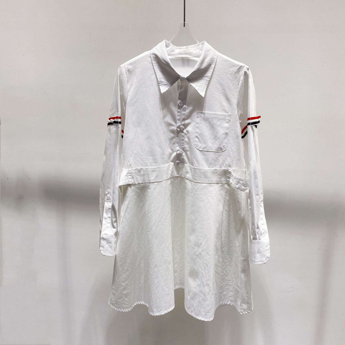 Thom Browne Women's Double Bar Tie Shirt Dress
