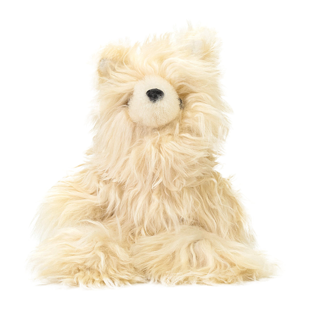 LONG HAIR BUNNIES BEIGE STUFFED ANIMAL TOY