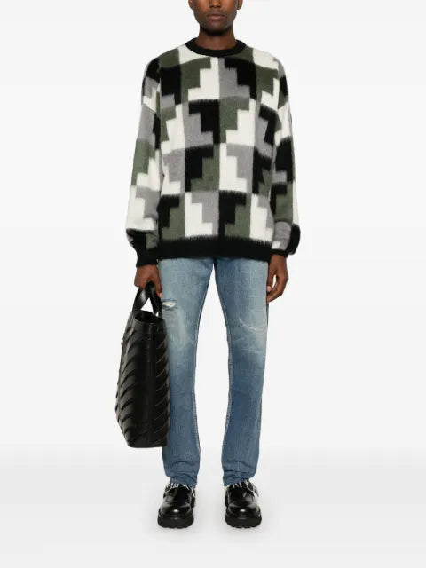 COUNTY OF MILAN Aop Damier sweater
