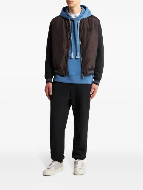 ETRO paisley-print panelled bomber jacket