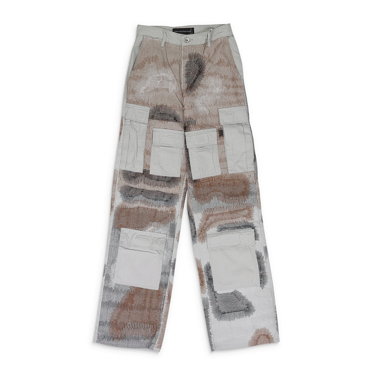 GRAY DARNING POCKET PANTS