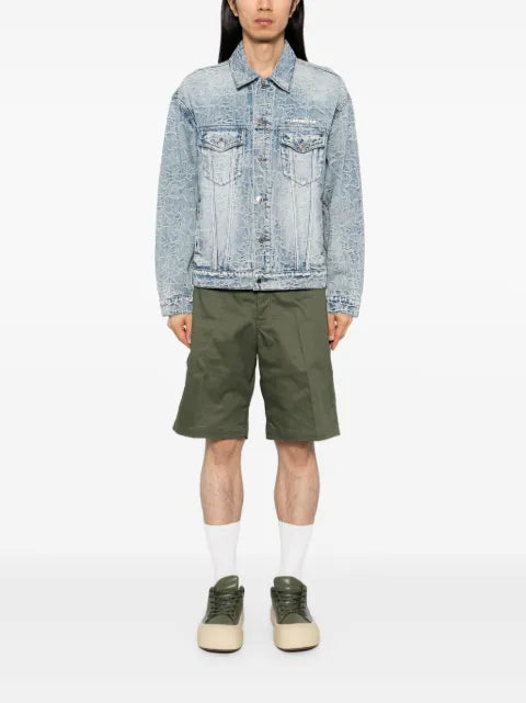 A BATHING APE® logo-embroidered denim jacket