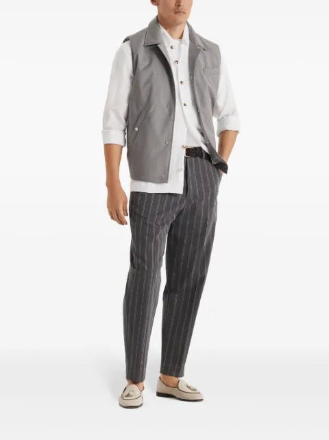 Brunello Cucinelli linen shirt jacket