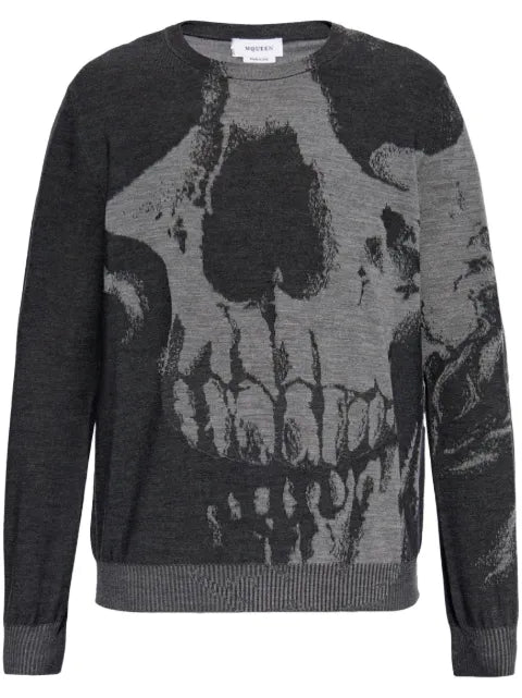 Alexander McQueen skull-intarsia sweater