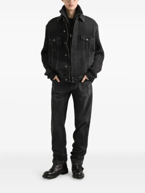 Dolce & Gabbana knitted-panel denim jacket
