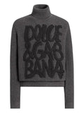 Dolce & Gabbana logo-detail ribbed turtleneck sweater