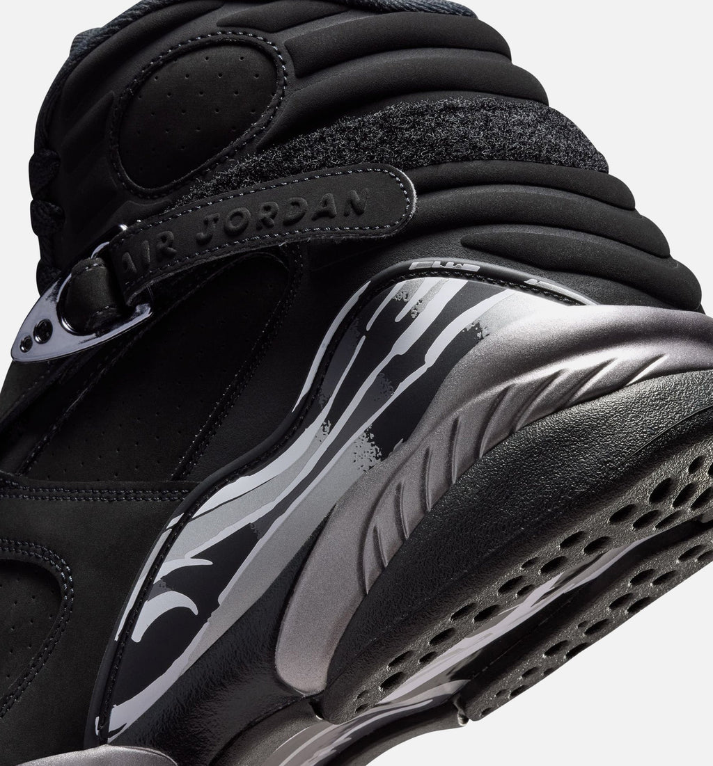 Air Jordan 8 Retro Chrome Men's Lifestyle Shoe - Black/White/Light Graphite