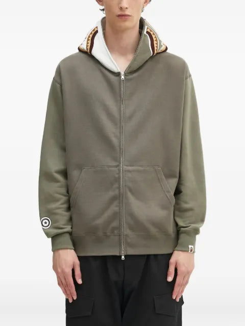 A BATHING APE® shark-pattern hoodie