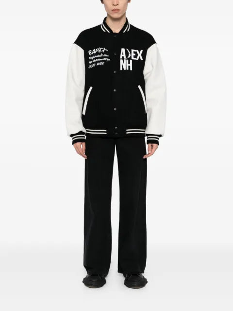 A BATHING APE® logo-embroidered bomber jacket