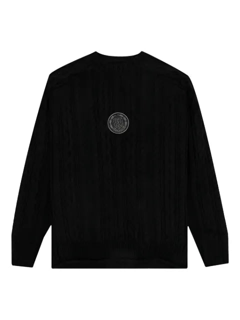 Honor The Gift cable-knit logo-patch sweater