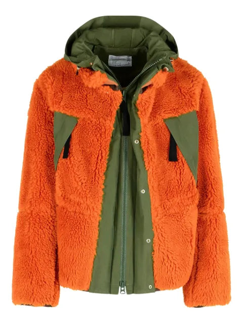sacai hood sherpa jacket