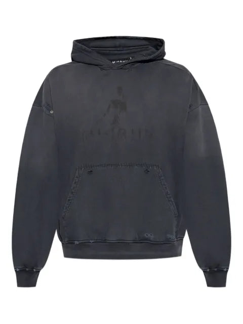 MISBHV graphic-print distressed cotton hoodie