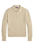 Ralph Lauren Purple Label cable-knit polo sweater