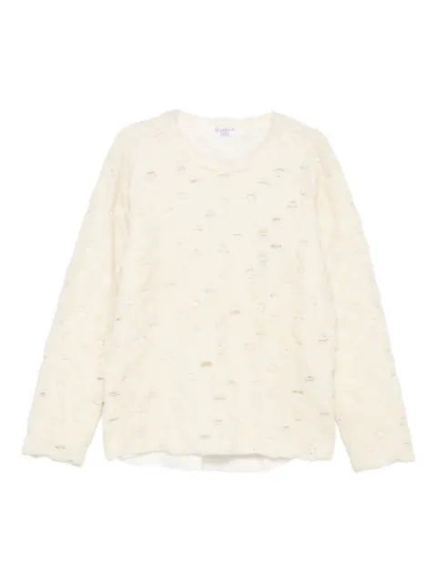 Yohji Yamamoto wool blend distressed sweater