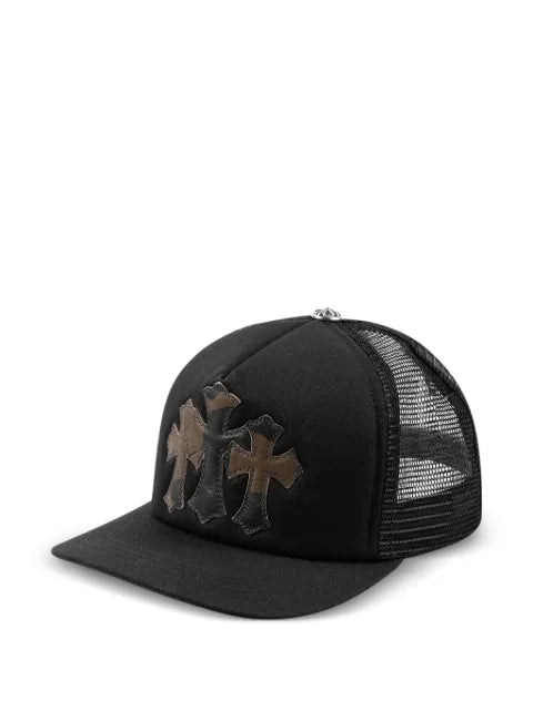 Chrome Hearts Cemetery trucker hat with cross appliqué