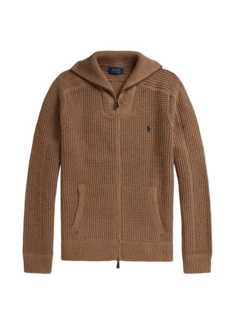 Polo Ralph Lauren waffle-knit full-zip cardigan