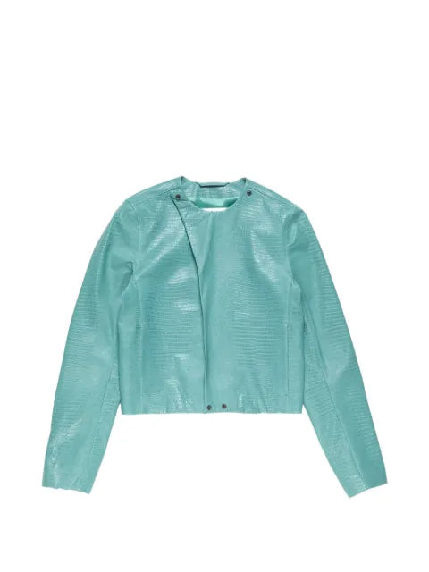 Acne Studios lizard leather biker jacket
