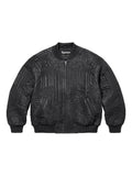 Supreme embroidered leather jacket