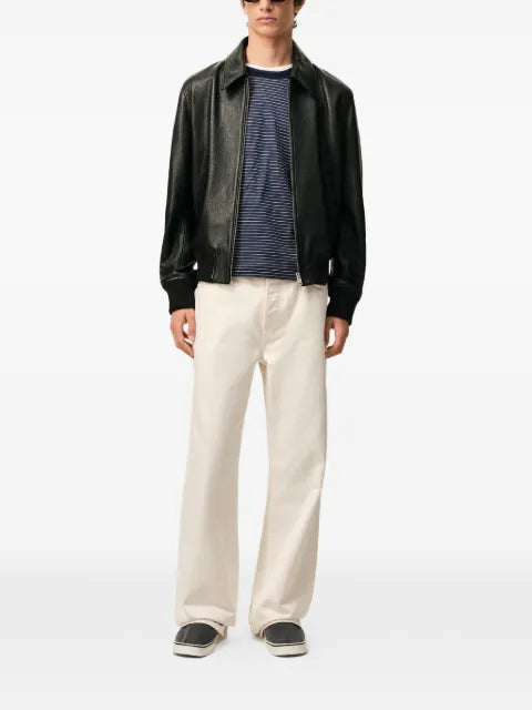 AMI Paris lamb leather zipped jacket