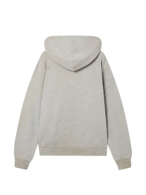 Golden Goose hooded sweatshirt in gray cotton with flag print