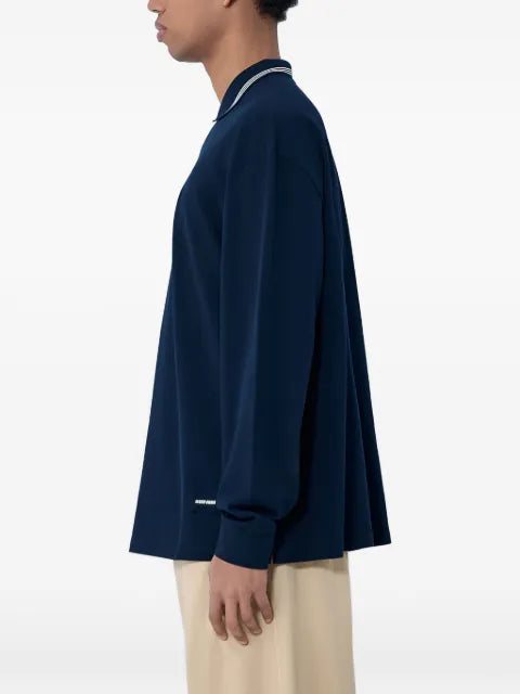 Miu Miu half-zip ribbed collar polo shirt