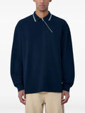 Miu Miu half-zip ribbed collar polo shirt