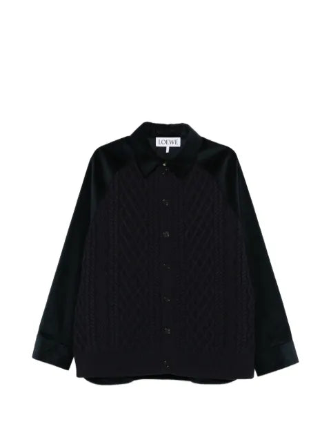 LOEWE hybrid overshirt in cotton and wool