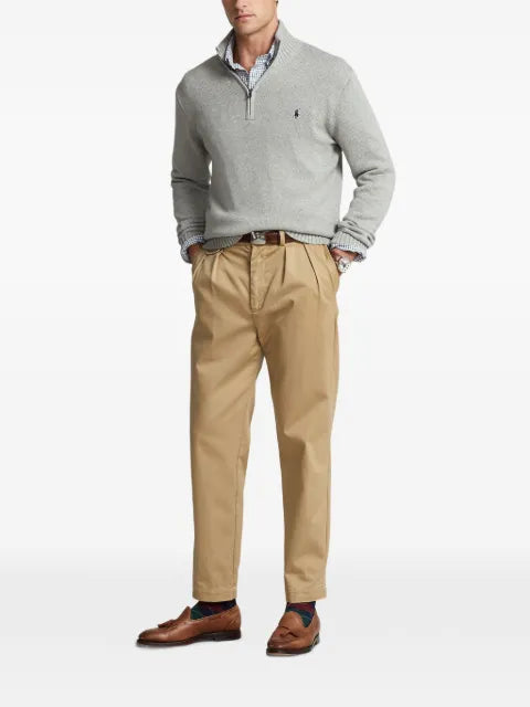 Polo Ralph Lauren Pony-embroidered quarter-zip sweater