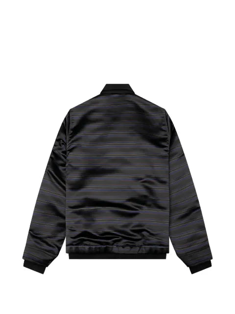sacai striped bomber jacket