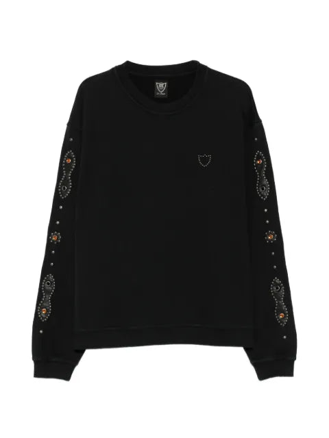Htc Los Angeles Moustache stud-embellished sweatshirt