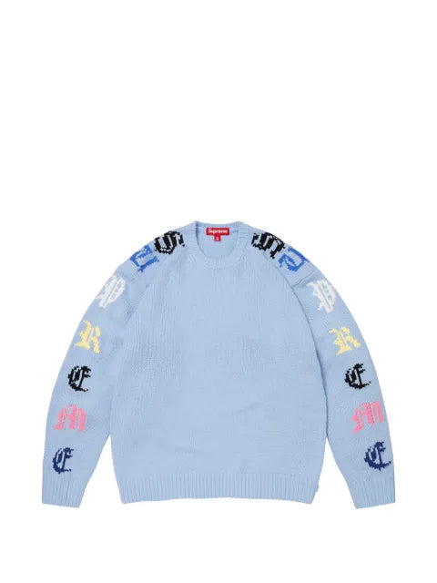 Supreme Old English intarsia-knit sweater
