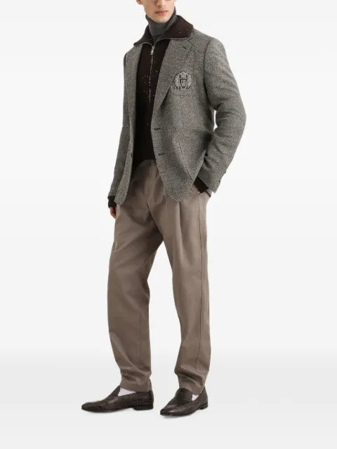 Dolce & Gabbana Portofino single-breasted jacket in birdseye wool
